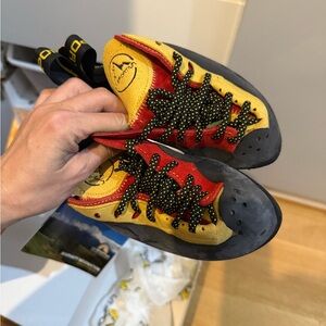 La Sportiva Climbing Shoes - Yellow and Red